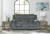 Hoover Furniture Outlet - Ashley Furniture - Tip-Off Power Reclining Loveseat - PWR REC Loveseat/CON/ADJ HDRST - 6930418